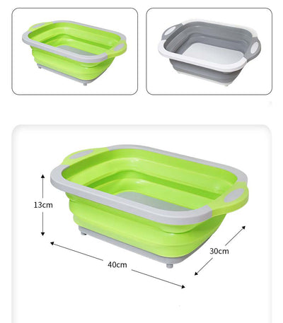 Folding cutting board with strainers