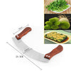 Practical Stainless Steel Double Wooden Handle Cutter