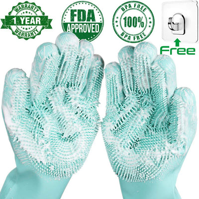Magic Silicone Dish Washing Scrubber Gloves