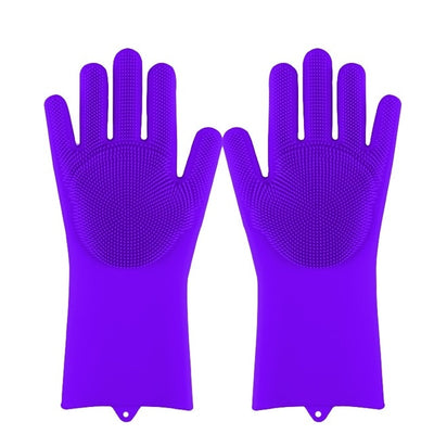 Magic Silicone Dish Washing Scrubber Gloves